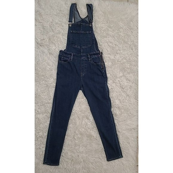 Levi Jeans Womens 29 Blue Denim Overalls Coveralls Signature Outdoors Preppy EUC - Picture 8 of 12